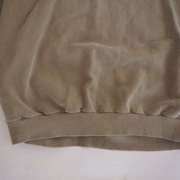 Vintage '90S Bulletin Spitfire Plane Dog Fight Green Quarter Zip Sweater 2XL - Picture 10 of 11